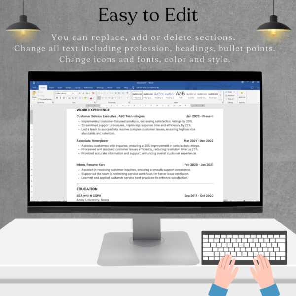 ATS Friendly Resume Template Word - Image 4