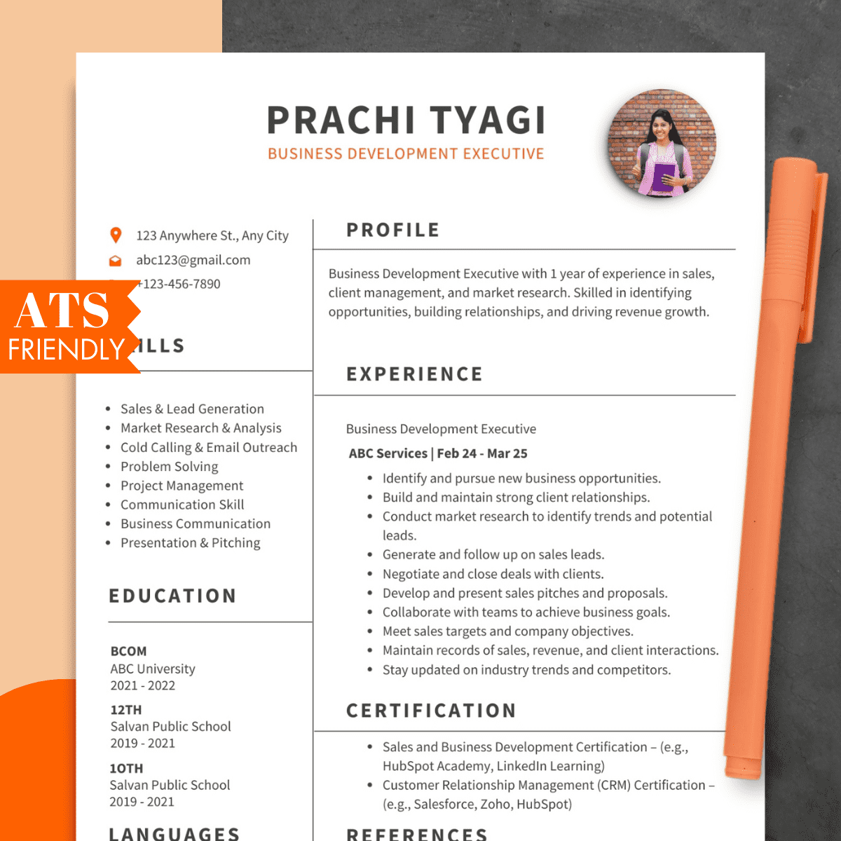 ATS Friendly Resume Template