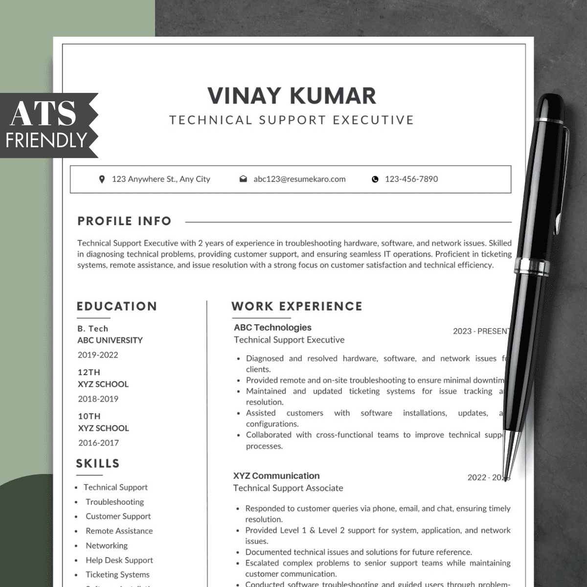 Professional Resume Template for Word